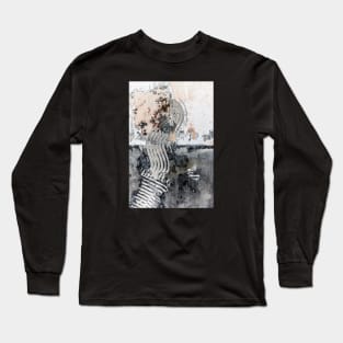 Abstract Industrial Painted Texture Long Sleeve T-Shirt